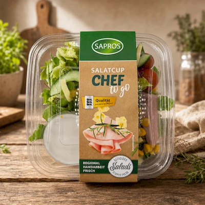 Bild Salatcup Chef mit Dressing