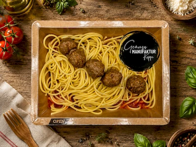 Bild Spaghetti mit veganen B&auml;llchen & Tomatenso&szlig;e