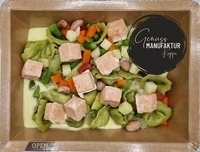 Bild Lachswürfel auf Zitronen-Tortellini