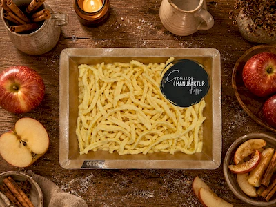 Bild Apfelsp&auml;tzle mit Zimt-Zucker & Vanilleso&szlig;e