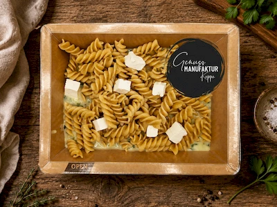 Bild Vollkorn-Fusilli mit Blattspinat & Hirtenk&auml;se