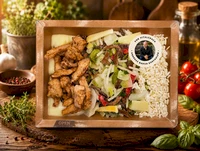 Bild asiatische Pfanne mit H&auml;hnchen & Langkornreis AB 500g