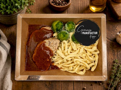 Bild Hackbraten mit Sp&auml;tzle & Rosenkohl