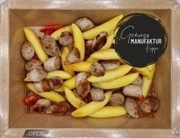 Bild Bratwurst-Schupfnudelpfanne mit Paprikasoße