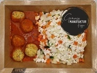 Bild Falafel in Tomatensoße mit Gemüsereis