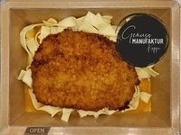 Bild Paniertes Schnitzel auf Kürbis-Bandnudeln 450g