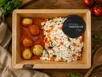 Bild Falafel in Tomatenso&szlig;e mit Gem&uuml;sereis