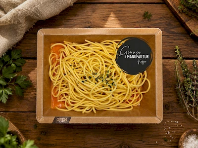 Bild Spaghetti mit Tomaten-Rahmso&szlig;e
