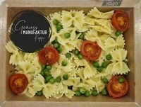 Bild Farfalle mit Basilikumpesto, Kirschtomaten & Erbsen
