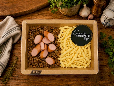 Bild Linsen mit Sp&auml;tzle & Saiten