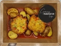 Bild Gemüseküchle mit Rosmarinkartoffeln & Tomatensoße VEGI