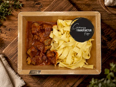 Bild Rindergulasch mit Tagliatelle