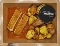 Bild Currywurst mit Rosmarinkartoffeln