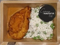 Bild Hähnchen Cordon Bleu mit Rahmsoße & Erbsen-Reis 450g