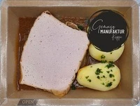 Bild Fleischkäse, Bratensoße, Sauerkraut & Kartoffeln 450g