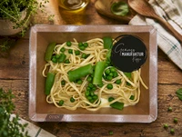 Bild Linguine mit Zitronen-Kokossso&szlig;e, Erbsen & Zuckerschoten