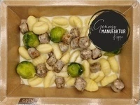 Bild Rosenkohl-Bratwurst-Pfanne mit Gnocchi