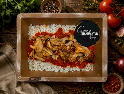 Bild D&ouml;nerfleisch mit Tomatenreis