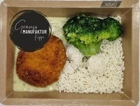 Bild Hähnchen Cordon Bleu mit Kräutersahnesoße, Reis & Brokkoli 450g